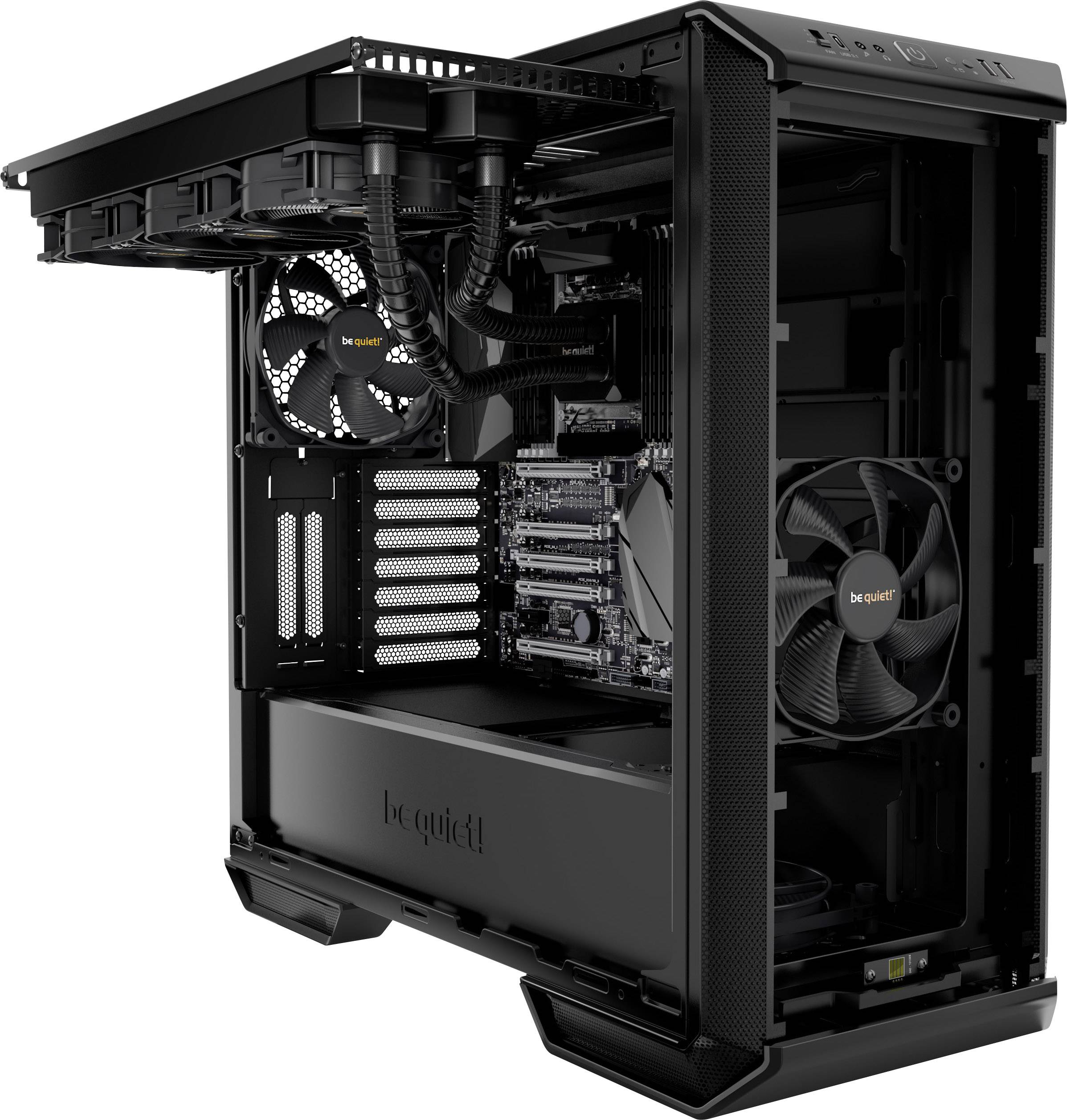 BeQuiet Dark Base 700 Midi-Tower PC-Gehäuse Schwarz 2 vorinstallierte Lüfter