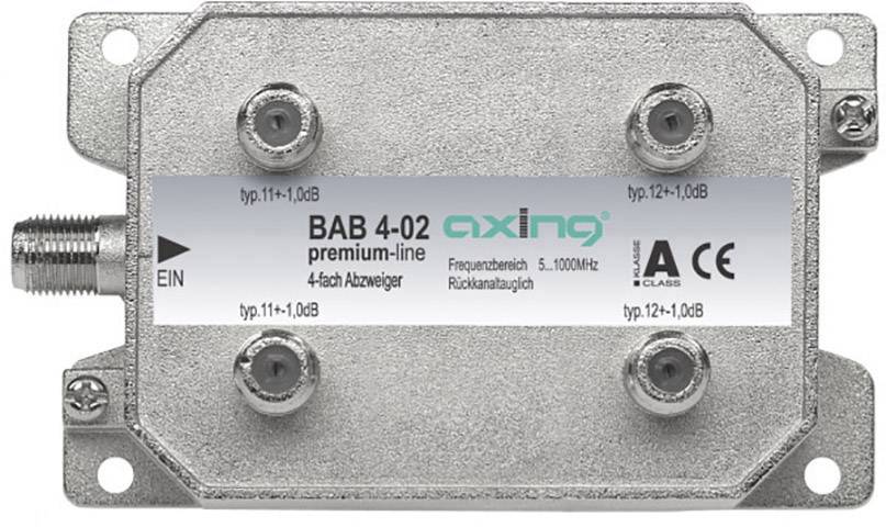 Axing BAB 16-02 16-weg kraan (5-1006 MHz) voor CATV DVB-T metalen behuizing