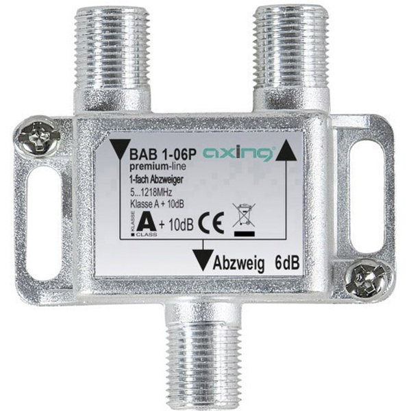 Axing BAB 1-06P Kabel-TV Abzweiger 1-fach 5 - 1218 MHz