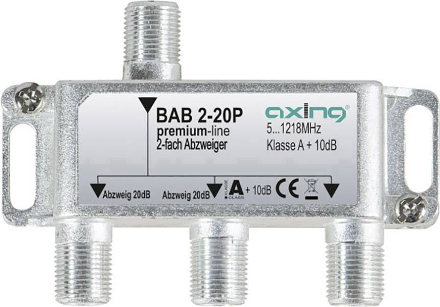 Axing BAB 2-20P Kabel-TV Abzweiger 2-fach 5 - 1218 MHz