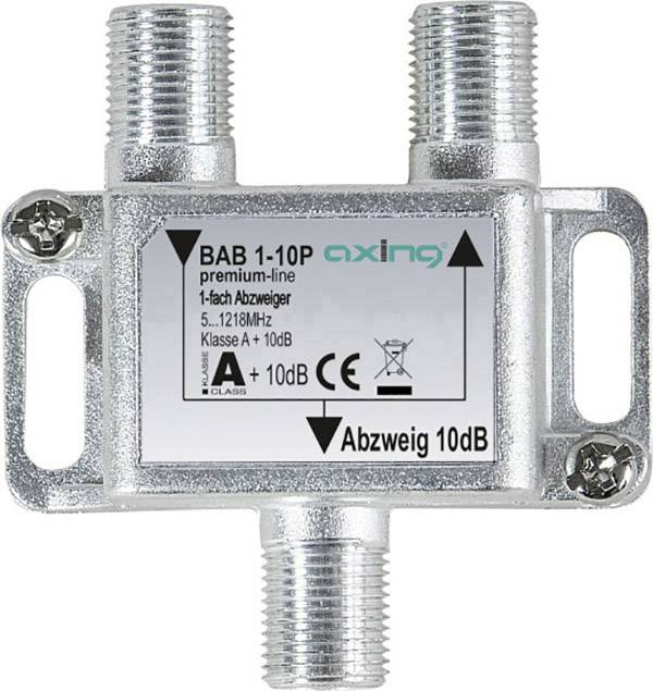 Axing BAB 1-10P Kabel-TV Abzweiger 1-fach 5 - 1218 MHz