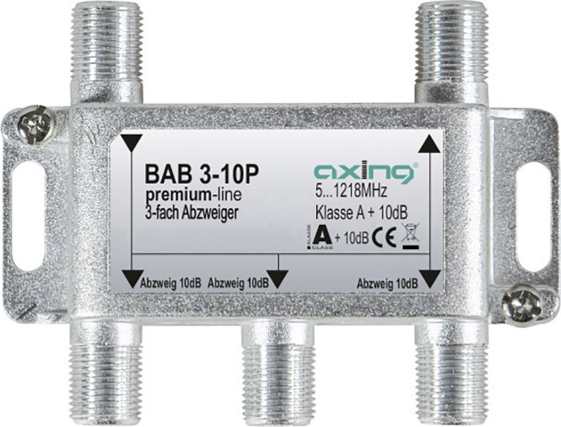 Axing BAB 3-10P Dérivateur TV câble 3 voies 5 - 1218 MHz