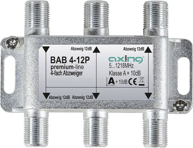 Axing BAB 4-12P Kabel-TV Abzweiger 4-fach 5 - 1218 MHz