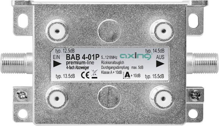 Axing BAB 4-01P Kabel-TV Abzweiger 4-fach 5 - 1218 MHz
