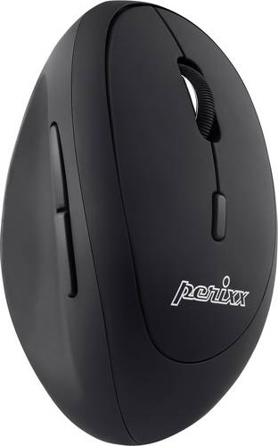 Perixx Perimice-719 Ergonomische Maus Funk Optisch Schwarz 6 Tasten 1600 dpi Ergonomisch