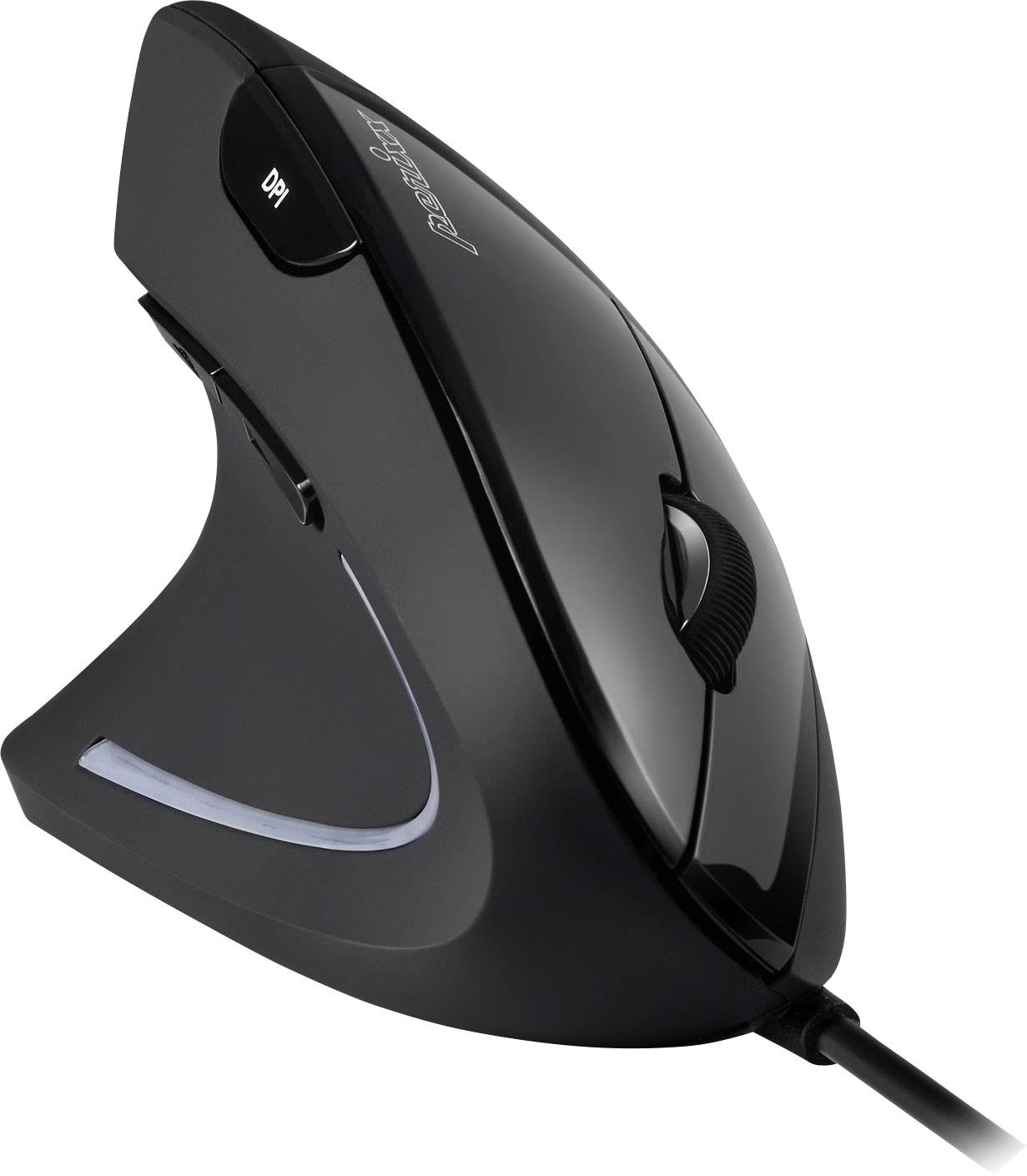 Perixx Perimice-513L Ergonomische Maus USB Optisch Schwarz 5 Tasten 2000 dpi Ergonomisch