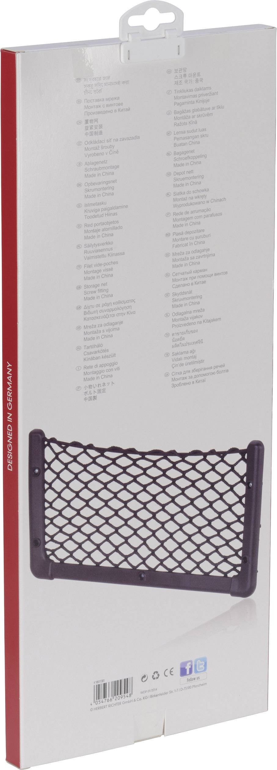 Herbert Richter 10511301 Ablagenetz (L x B x H) 12 x 200 x 410 mm