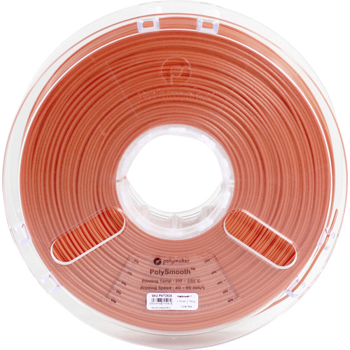 Polymaker 1612096 70506 Filament 1.75mm 750g Rot PolySmooth 1St.