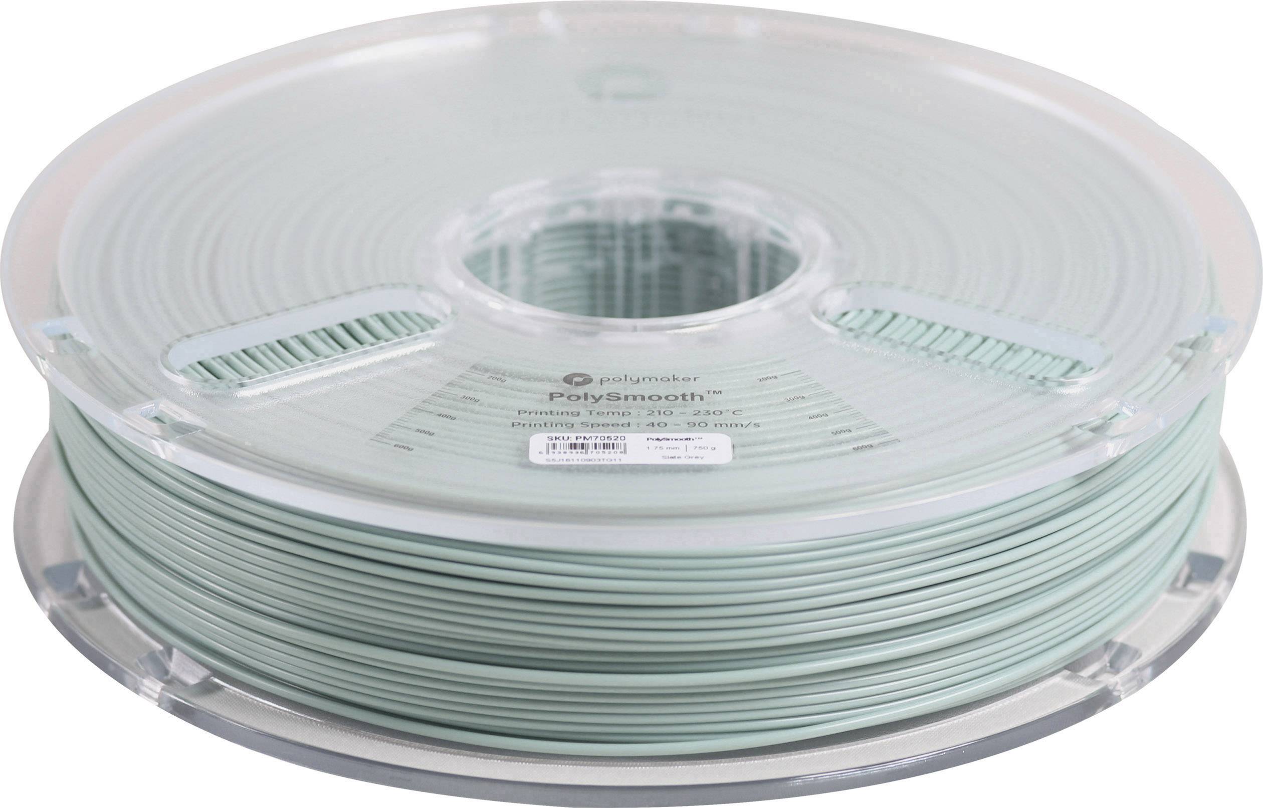 Polymaker 1612150 70520 Filament 1.75mm 750g Grau PolySmooth 1St.