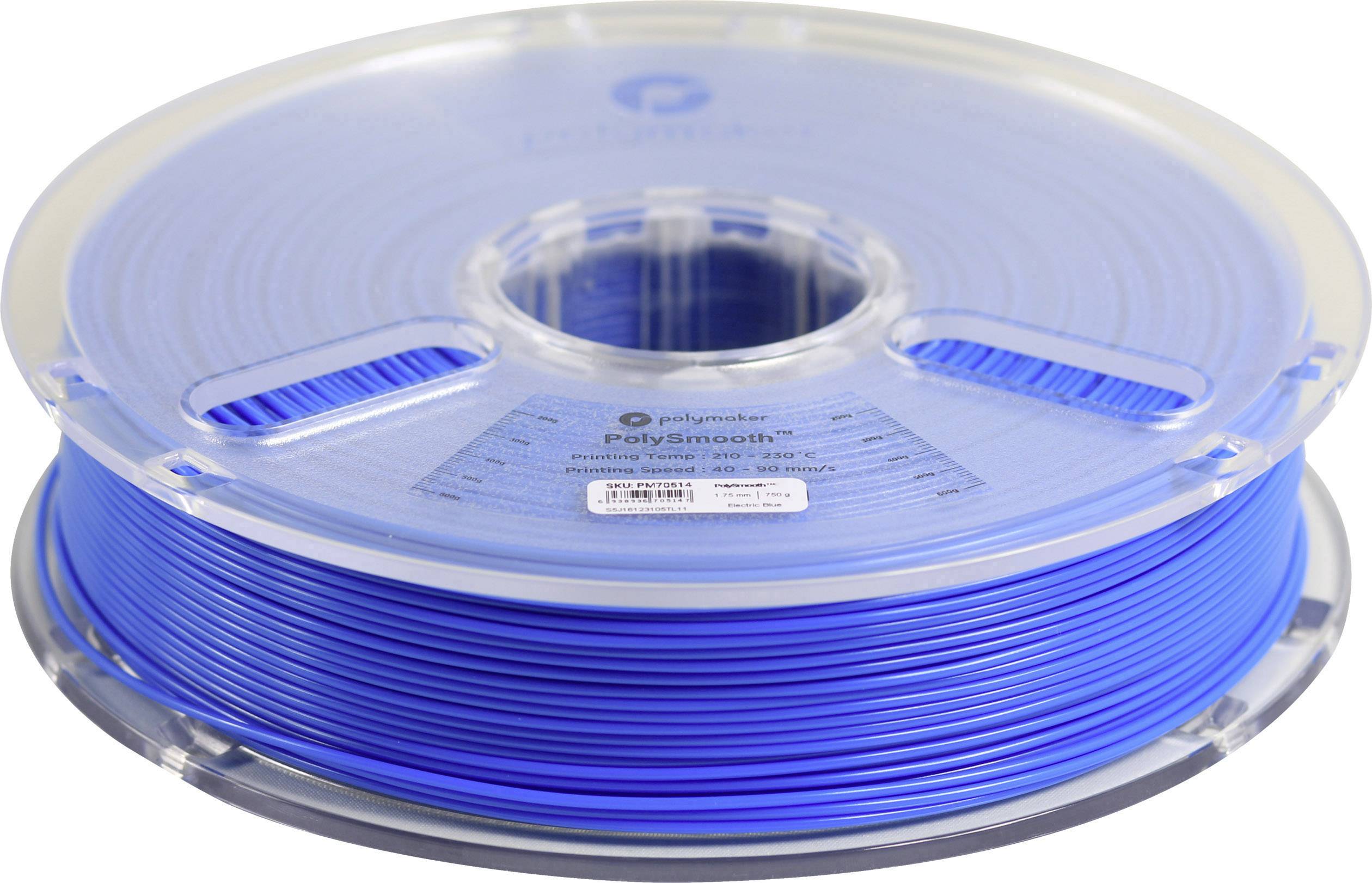 Polymaker 1612152 70514 Filament 1.75mm 750g Blau PolySmooth 1St.