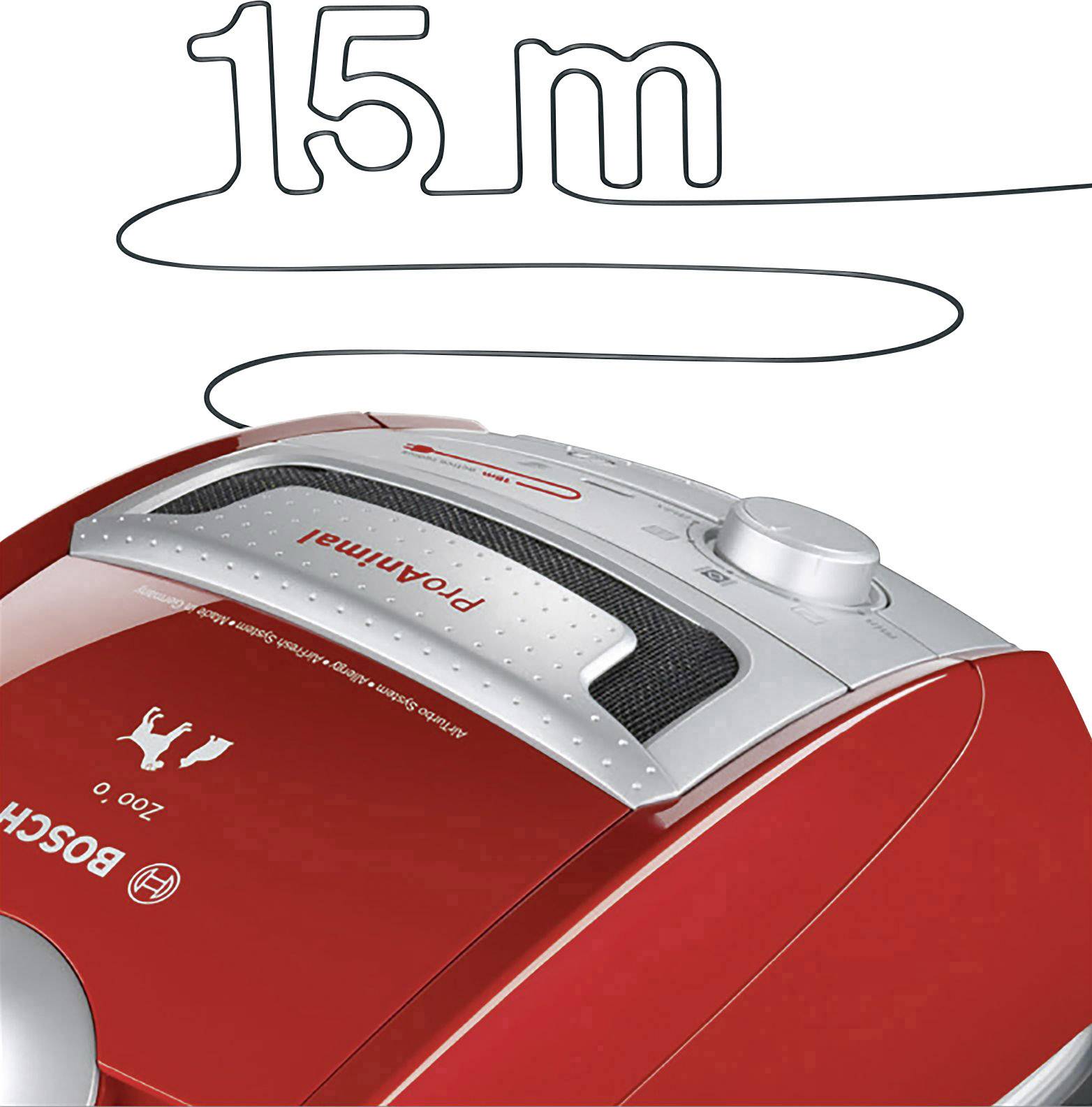 Bosch Haushalt BSGL5ZOO3 Staubsauger 800W mit Staubbeutel, inkl. Turbobürste, inkl. Parkettbürste