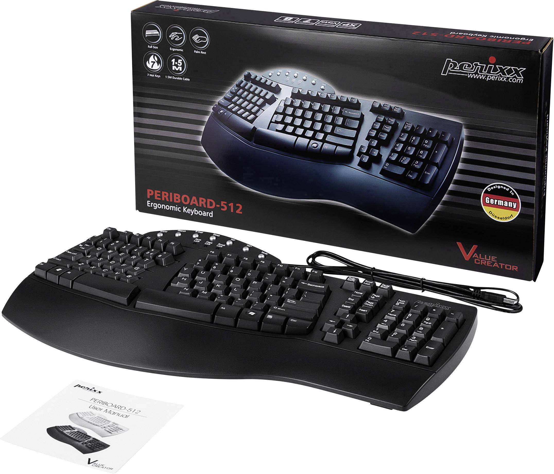 Perixx PERIBOARD-512 - Tastatur - USB - Deutsch