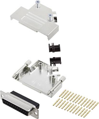 D45ZK25-DBCS-K 6355-0051-13 D-SUB Buchsenleisten-Set 45° Polzahl: 25 Crimpen 1St.