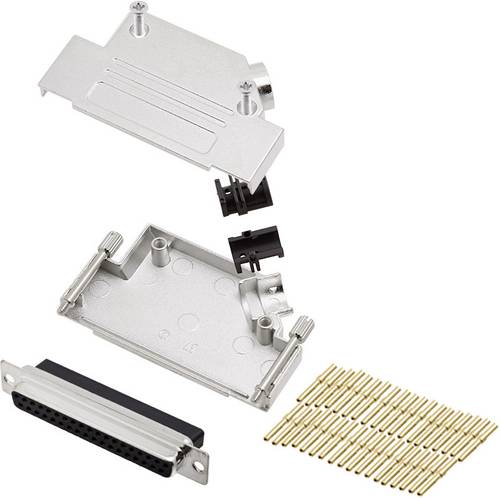 D45ZK37-DBCS-K 6355-0051-14 D-SUB Buchsenleisten-Set 45° Polzahl: 37 Crimpen 1St.