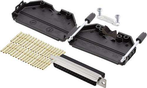DPPK37-BK-DBCS-K 6355-0078-14 D-SUB Buchsenleisten-Set 180° Polzahl: 37 Crimpen 1St.