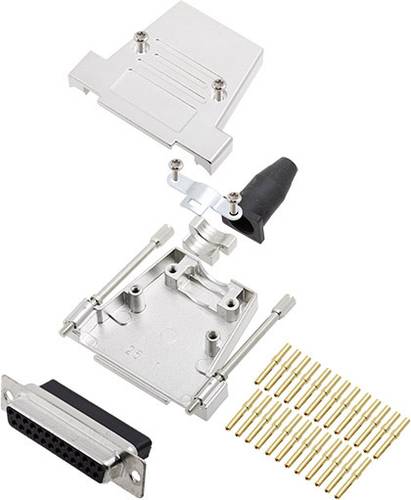 DTSL09-T-JSRG-DBCS25-K 6355-0069-13 D-SUB Buchsenleisten-Set 180° Polzahl: 25 Crimpen 1St.