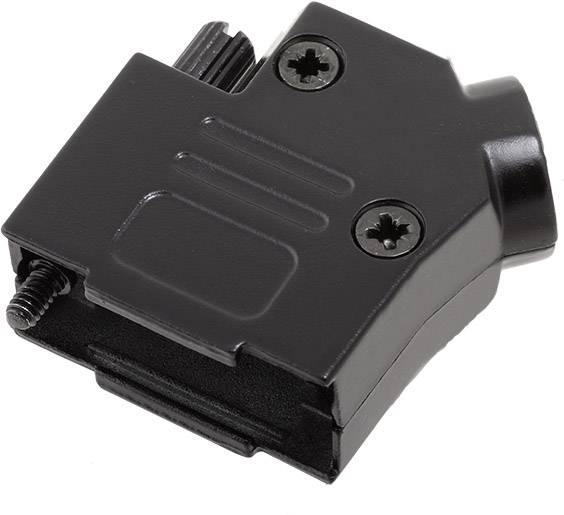 Encitech D45ZK09-BK-K 6560-0116-11 D-SUB Gehäuse Polzahl: 9 Vollmetall 45° Schwarz