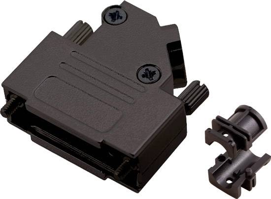 Encitech D45ZK15-BK-K 6560-0116-12 D-SUB Gehäuse Polzahl: 15 Vollmetall 45° Schwarz 1St.