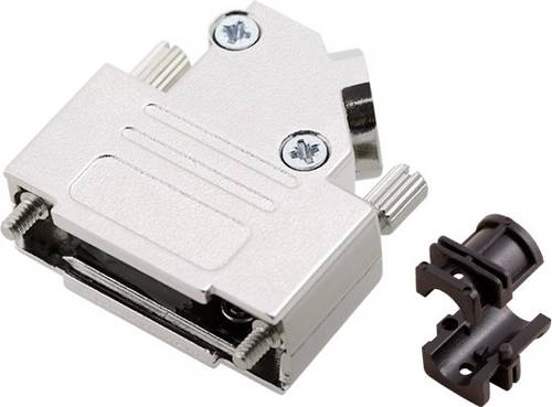 Encitech D45ZK-15-K 6560-0106-12 D-SUB Gehäuse Polzahl: 15 Vollmetall 45 ° Silber 1 St.