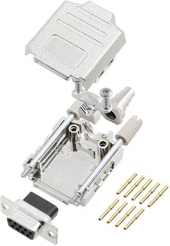 Encitech DPPK09-M-DBCS-K 6355-0052-11 D-SUB Buchsenleisten-Set 180 ° Polzahl: 9 Crimpen 1 St.