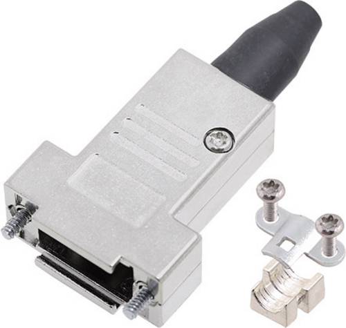 Encitech DTSL09-RG-SJS-T-K 6560-0217-31 D-SUB Gehäuse Polzahl: 9 Vollmetall 180 ° Silber