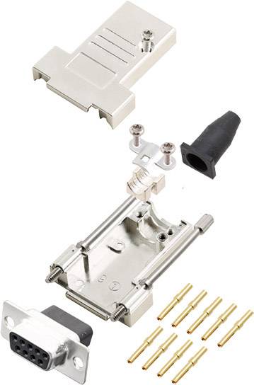 Encitech DTSL09-LJSRG-T-DBCS-K 6355-0069-11 D-SUB Buchsenleisten-Set 180 ° Polzahl: 9 Crimpen 1 St.