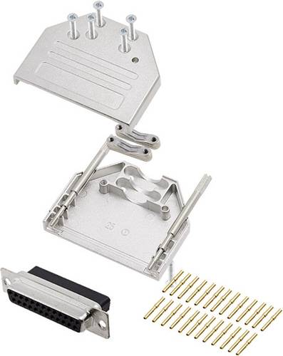 DTZI25-DBCS-K 6355-0079-13 D-SUB Buchsenleisten-Set 180° Polzahl: 25 Crimpen 1St.