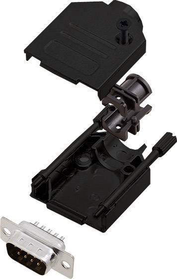 Encitech DTZK09-BK-DMP-K 6355-0101-21 D-SUB Stiftleisten-Set 180 ° Polzahl: 9 Lötkelch 1 St.