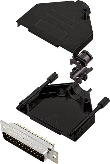 Encitech DTZK25-BK-DMP-K 6355-0101-23 D-SUB Stiftleisten-Set 180 ° Polzahl: 25 Lötkelch 1 St.