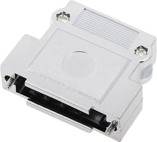 Ein silberner DB9-Stecker mit Schraubbefestigungen. Geeignet für serielle Schnittstellen.