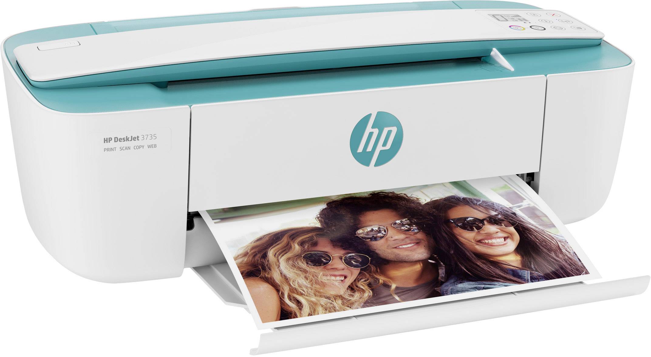 HP HP DeskJet 3735 All-in-One Multifunktionsdrucker Tintenstrahl Farbe A4 Drucker, Scanner, Kopierer WLAN