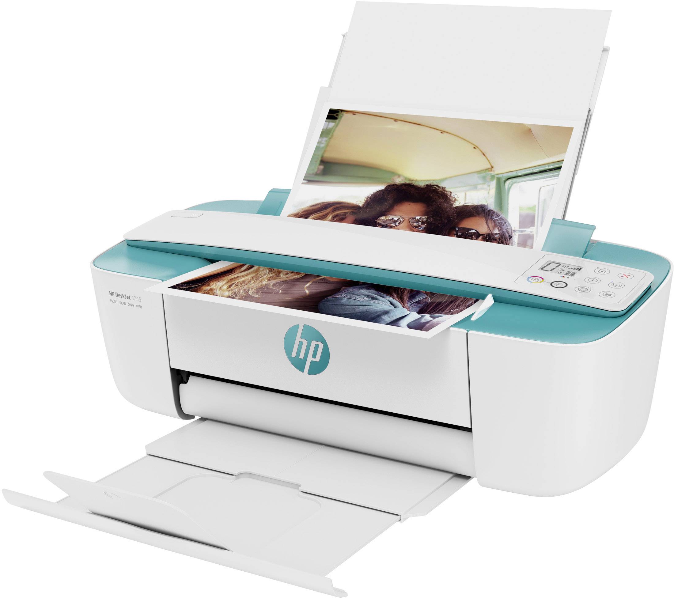 HP HP DeskJet 3735 All-in-One Multifunktionsdrucker Tintenstrahl Farbe A4 Drucker, Scanner, Kopierer WLAN