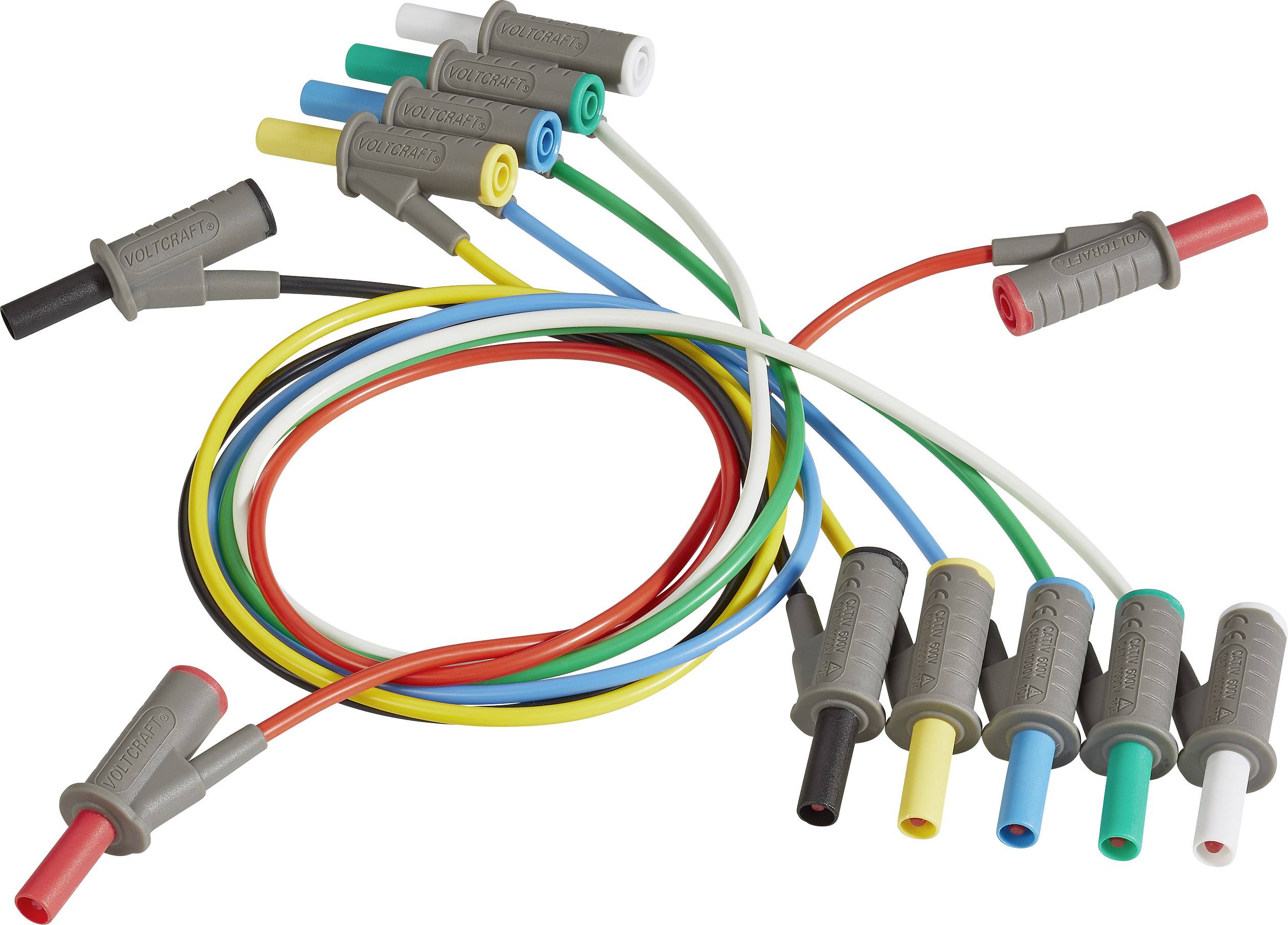 VOLTCRAFT MSB-501 Sicherheits-Messleitung Lamellenstecker 4mm Lamellenstecker 4mm 0.50m Schwarz 1St.