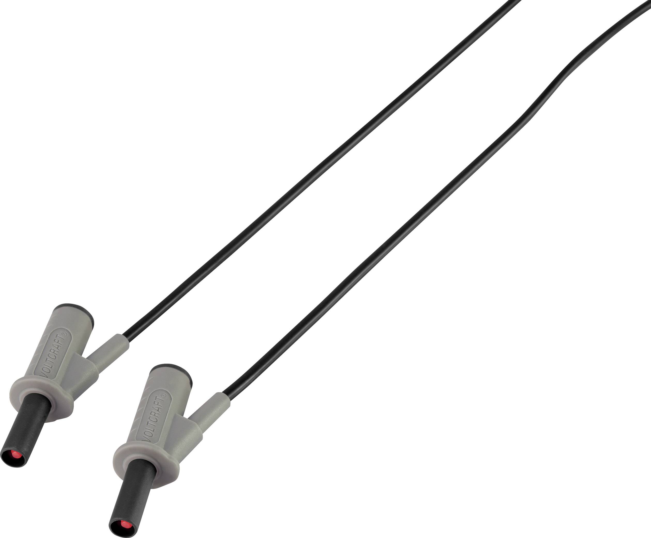 VOLTCRAFT MSB-501 Sicherheits-Messleitung Lamellenstecker 4mm Lamellenstecker 4mm 1.50m Schwarz 1St.