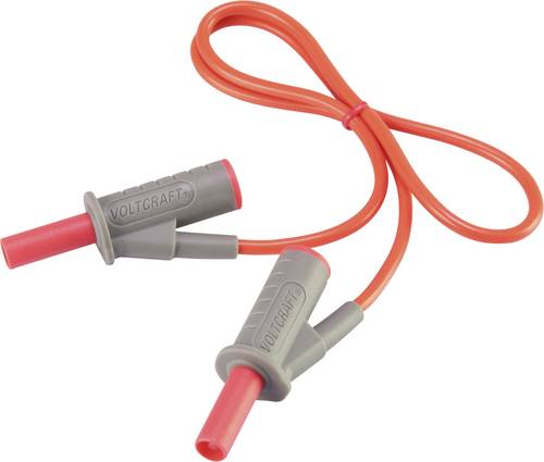 VOLTCRAFT MSB-501 Sicherheits-Messleitung Lamellenstecker 4 mm Lamellenstecker 4 mm 0.50 m Rot 1 St