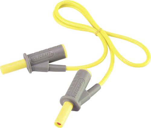 VOLTCRAFT MSB-501 Sicherheits-Messleitung Lamellenstecker 4 mm Lamellenstecker 4 mm 0.50 m Gelb 1 S