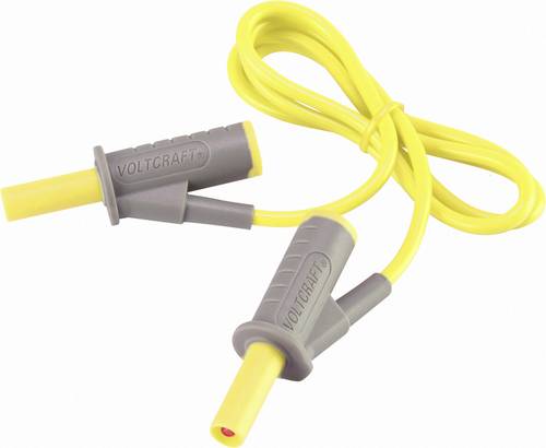 VOLTCRAFT MSB-501 Sicherheits-Messleitung [Lamellenstecker 4mm - Lamellenstecker 4 mm] 0.75m Gelb