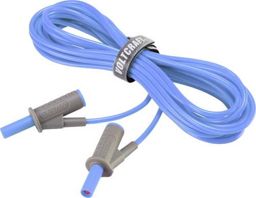 VOLTCRAFT MSB-501 Sicherheits-Messleitung Lamellenstecker 4 mm Lamellenstecker 4 mm 5.00 m Blau 1 S