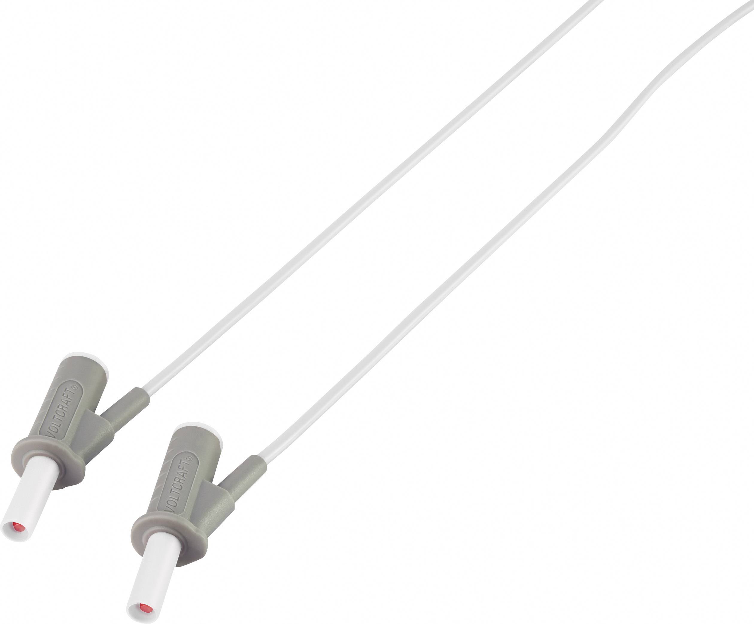 VOLTCRAFT MSB-501 Sicherheits-Messleitung Lamellenstecker 4mm Lamellenstecker 4mm 5.00m Weiß 1St.