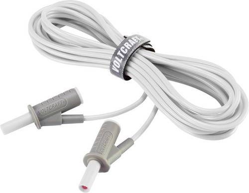 VOLTCRAFT MSB-501 Sicherheits-Messleitung Lamellenstecker 4 mm Lamellenstecker 4 mm 5.00 m Weiß 1 S