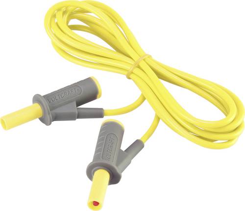 VOLTCRAFT MSB-501 Sicherheits-Messleitung Lamellenstecker 4 mm Lamellenstecker 4 mm 2.00 m Gelb 1 S