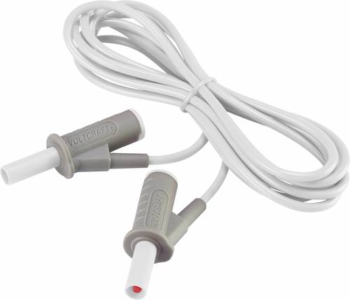 VOLTCRAFT MSB-501 Sicherheits-Messleitung Lamellenstecker 4 mm Lamellenstecker 4 mm 2.00 m Weiß 1 S