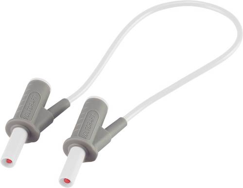 VOLTCRAFT MSB-501 Sicherheits-Messleitung Lamellenstecker 4 mm Lamellenstecker 4 mm 25.00 cm Weiß 1