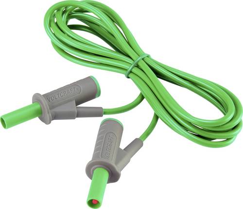VOLTCRAFT MSB-501 Sicherheits-Messleitung Lamellenstecker 4 mm Lamellenstecker 4 mm 2.00 m Grün 1 S