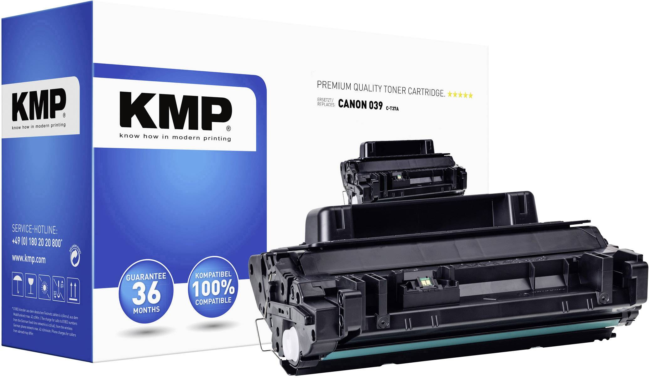 KMP Toner ersetzt Canon 039 Kompatibel Schwarz 13000 Seiten C-T37A 3603,0000