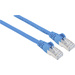 Intellinet 740913 RJ45 Câble réseau, câble patch CAT 6a S/FTP 3.00 m bleu feuille de blindage, blindage par tresse, blindé