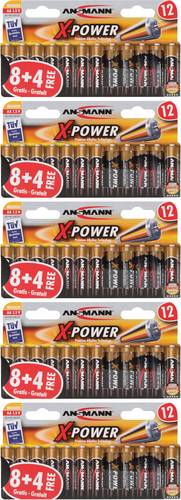 Ansmann X-Power Mignon (AA)-Batterie Alkali-Mangan 1.5V 60St.