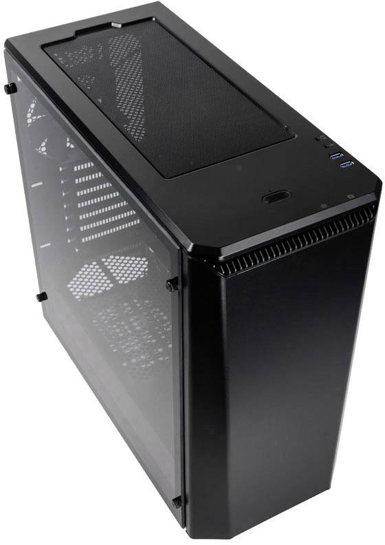 Phanteks P400 Midi-Tower PC-Gehäuse Schwarz 2 vorinstallierte Lüfter
