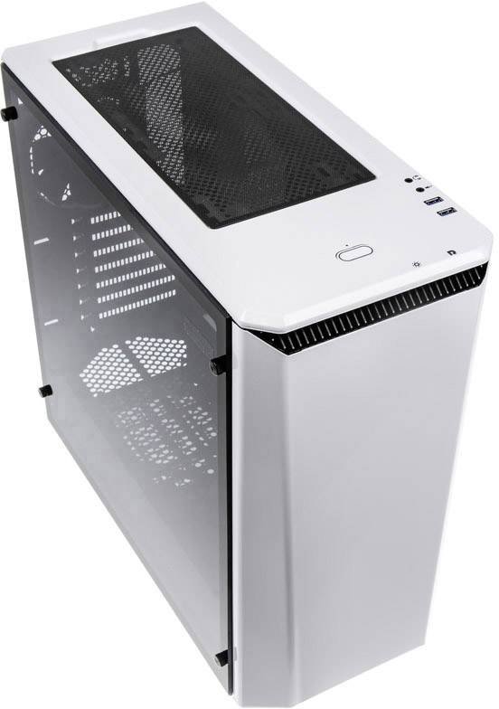 Phanteks P400 Midi-Tower PC-Gehäuse Weiß 2 vorinstallierte Lüfter