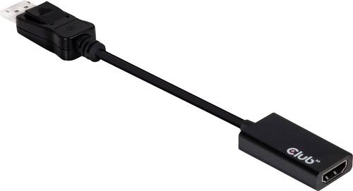 Club3D DisplayPort Adapter [1x DisplayPort Stecker - 1x HDMI-Buchse] Schwarz Ultra HD (4k) HDMI